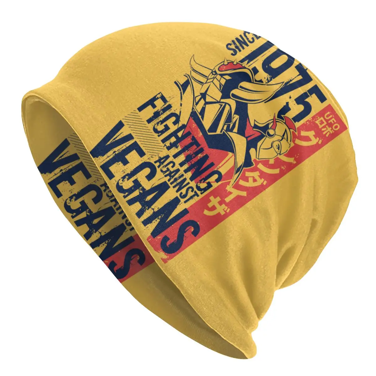 

Goldorak великолепные веганские шапочки, облегающие шапки, зимняя теплая вязаная шапка, НЛО, робот, золотой дракон, облегающие шапки, лыжная шапка для улицы