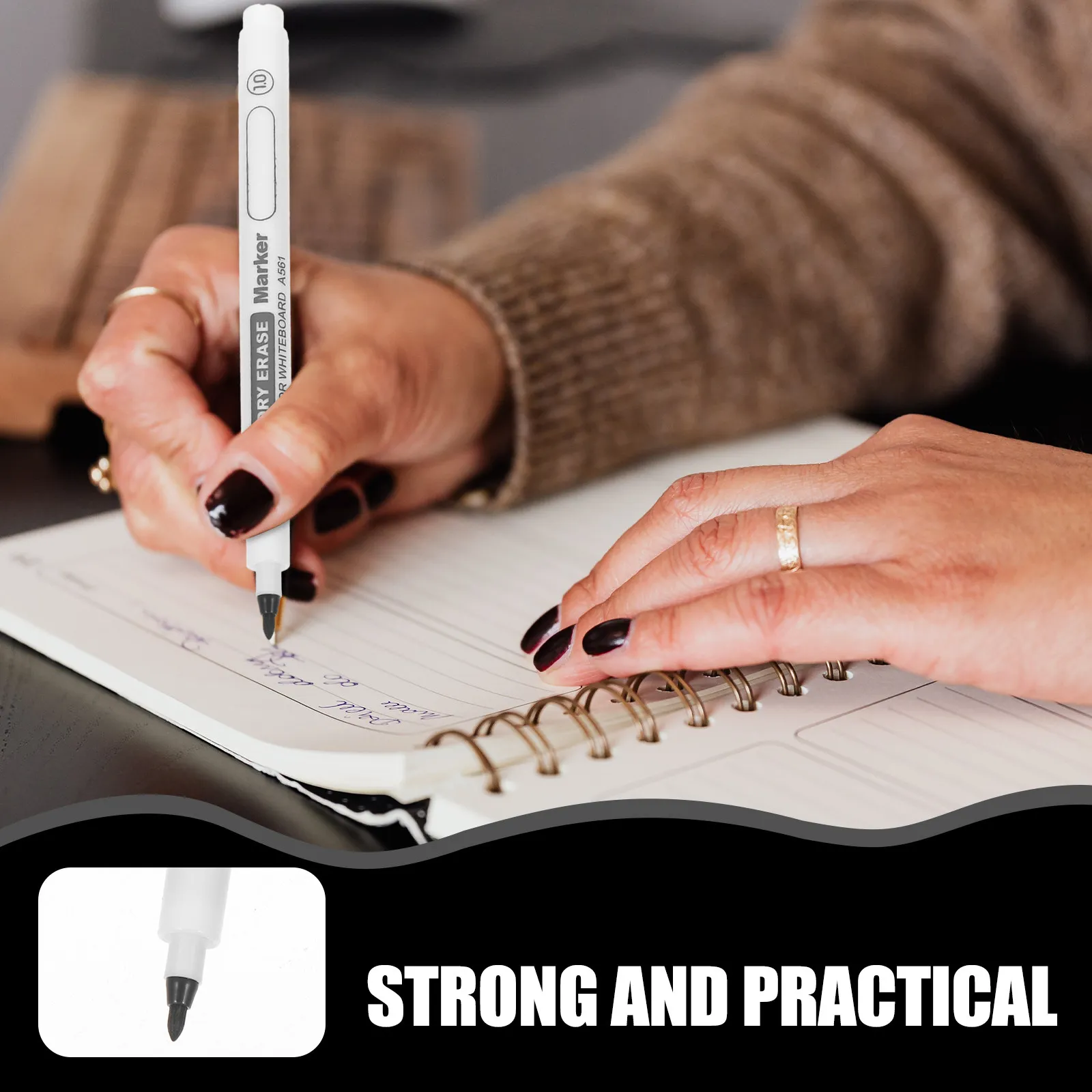 12Pcs 화이트 보드 마커 학교 용품 용 드라이 지우기 마킹 펜 사무실 교실 교사 학생 쓰기 도구 편안한 그립