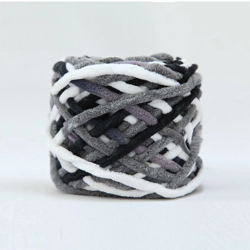 Rainbow Snow Velvet Yarn Knitting Thick Crochet Threads For DIY Knitted Vest Winter Shirt Glove Hand-knitting Craft By 40 Meters