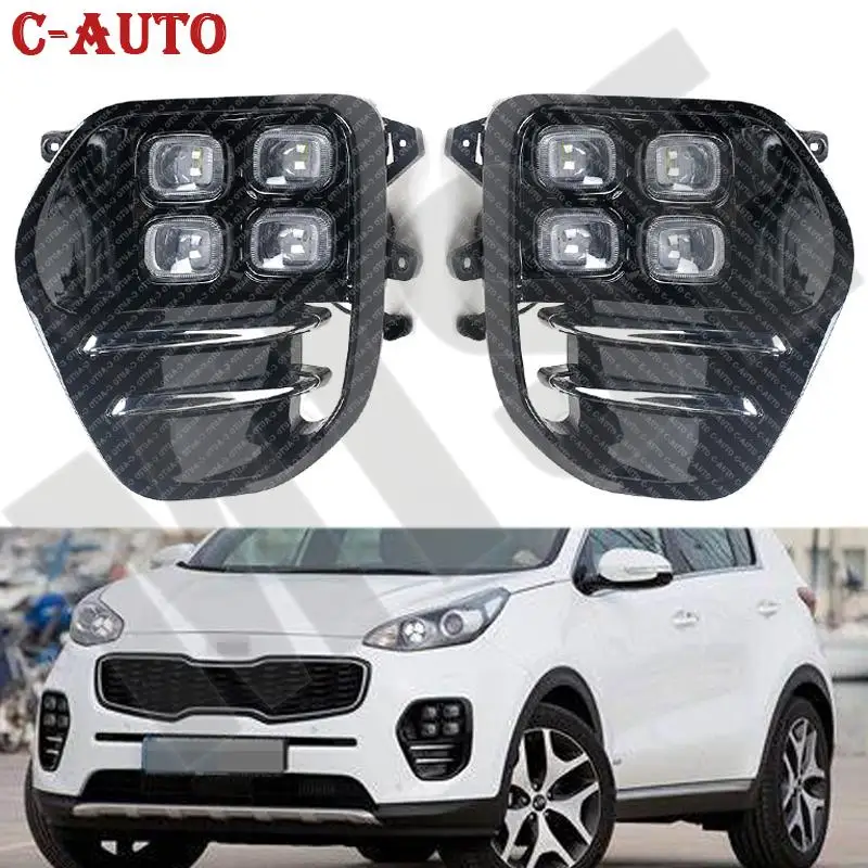 

Car Accessorie Front LED Daytime Running Lamp For KIA Sportage QL kx5 2016 2017 2018 DRL Headlight Fog Light Driving Signal Lamp