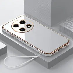 Cover posteriore in placcatura quadrata shockproof di lusso