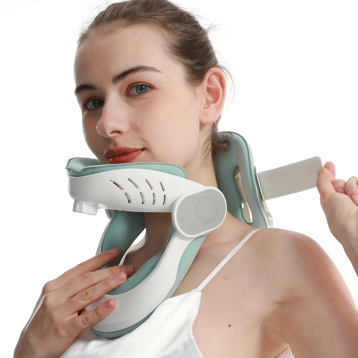 Cervical Neck Traction Device With Ergonomic Airbag Support_voghion.com