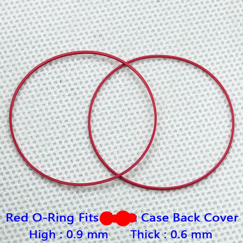 Waterproof Red Gasket O-Ring Set (Dia 25-40MM) for Watch Case Back Cover