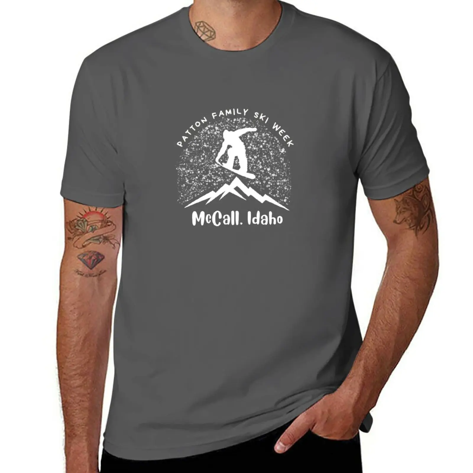 

Skiing Sasquatch T-Shirt plain anime summer tops sweat shirts, men
