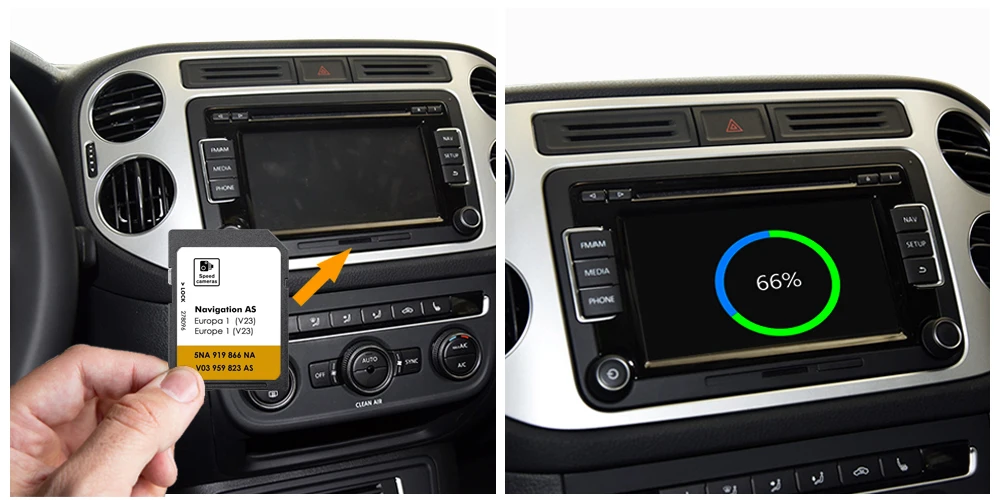 Zubehör GPS DV V25 Europa Map 2025-2026 Version Navigation SD-Karte für VW Golf Passat Touran Discover Pro Sat Navi  44