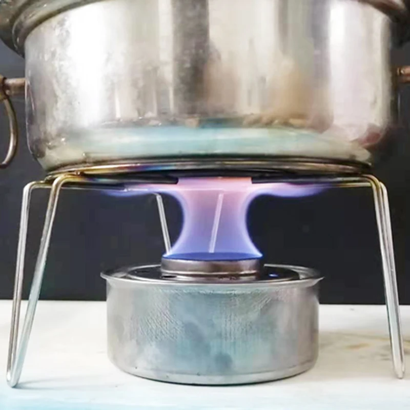 Bruciatore Per Fonduta In Acciaio Inossidabile - Portatile Per Campeggio E Uso Esterno - Foto 5