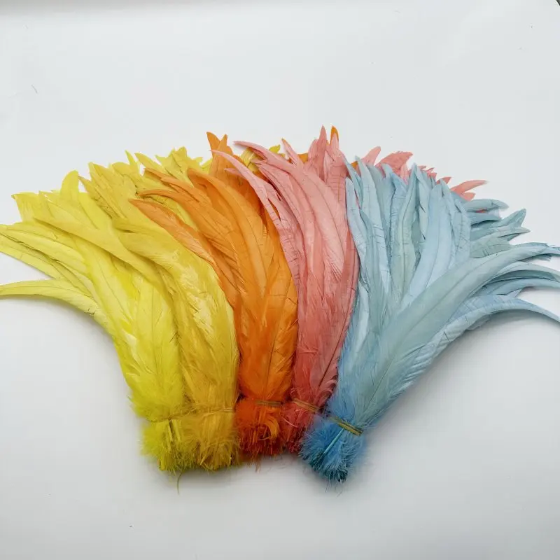 500PCS Rooster Tail Feathers 14-16inches 35-40CM 25-30CM 30-35CM For Colored Costume&Mask Rooster Feathers Natural Feathers Craft Feathers