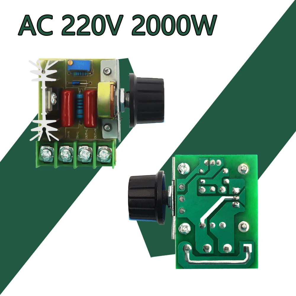 Régulateur de tension SCR ca 220V 2000W, variateur, contrôleur de vitesse, Thermostat, Module de régulation de tension électronique