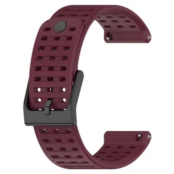 Silicone Sport Strap: Enhanced Comfort Watchband for Athletic Lifestyles (Wine red)