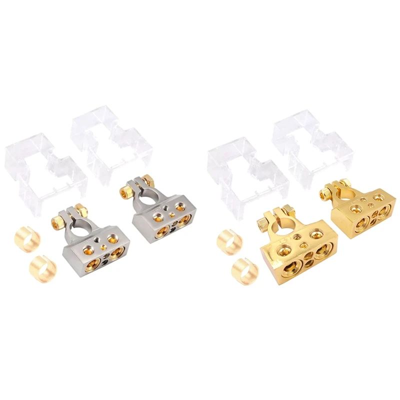 

Клеммные разъемы для автомобильного аккумулятора с крышками, мерцания, искусственное соединение аккумулятора, положительный отрицательный адаптер питания, запасные части A