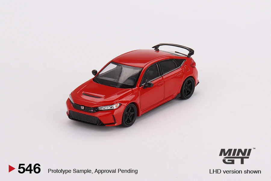 Minigt 1:64 Honda Civic Type R Rallye Red 2023 W/ Advan Gt Wheel Mgt00546-Ch Lega Modello Di Auto Simulazione Toy Boy Toy Series