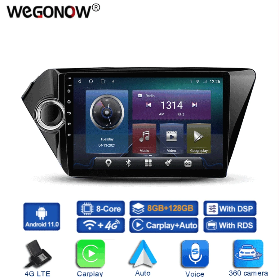 360 Panoramic Camera Carplay 8GB+128GB Android 11.0 Car DVD Player GPS