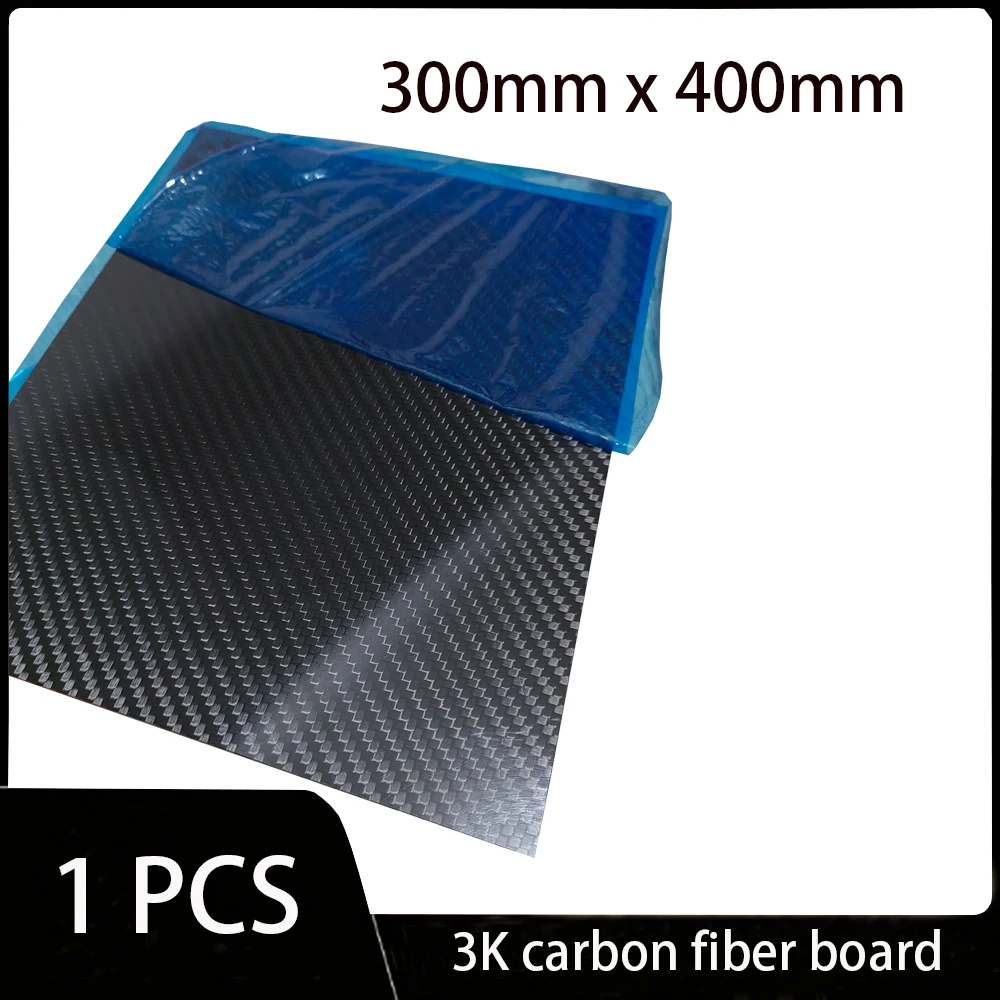 

1PCS 300x400mm carbon fiber board Plate Panel Sheets High Composite Hardness Material 0.5mm 1mm 2mm 3mm 4mm 5mm Thickness For RC