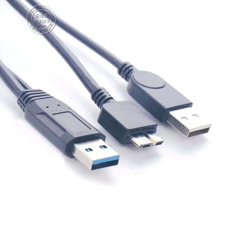 Usb 3.0 Dupla Potência y Forma x tipo a para Micro b de Alta Velocidade até Gbps Cabo de Transferência de Dados para Discos Rígidos Externos