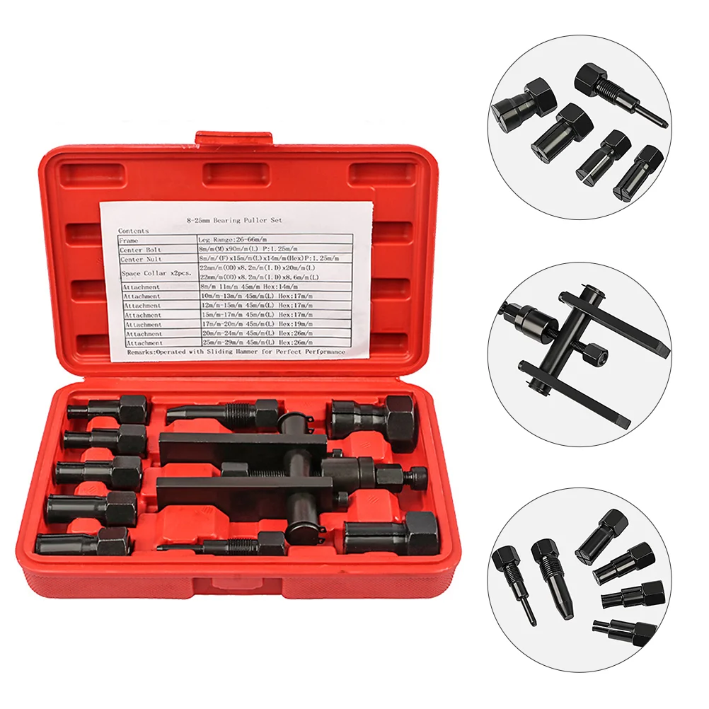 

Motorcycle Internal Bearing Puller Kits Motorbikes Two-Jaw Bearing Repair Remover Tools With Box