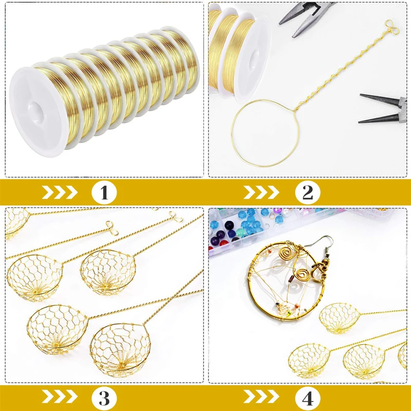 Premium Multi-Gauge Soft Brass Wire Coil - 1-100m Lengths