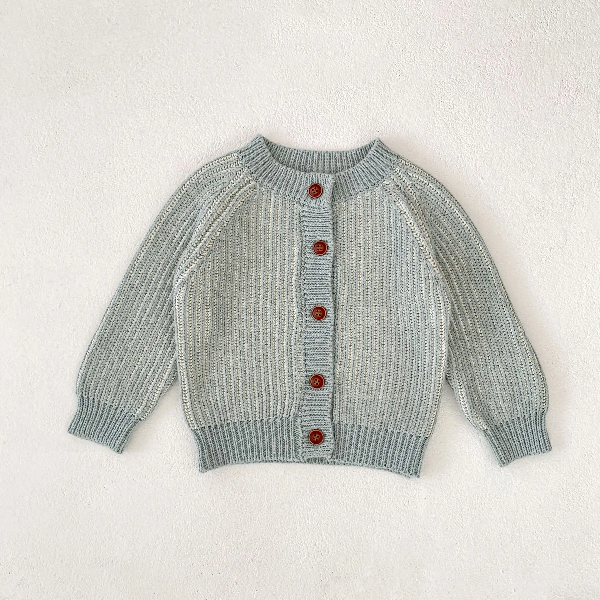 Description Picture 4 of itemInfant Boy Sweater Coat Toddler Solid Knitwear Kids Clothes 2025 Autumn New Baby Long Sleeve Knitted Cardigan Girls Jacket