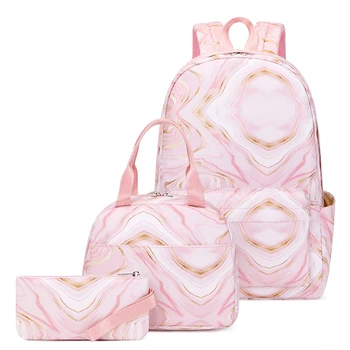 School Bags for Teenagers Girls Schoolbag Large Capacity Printing School Students Backpack Set Lunch bag Kids Cute Book Bags 1