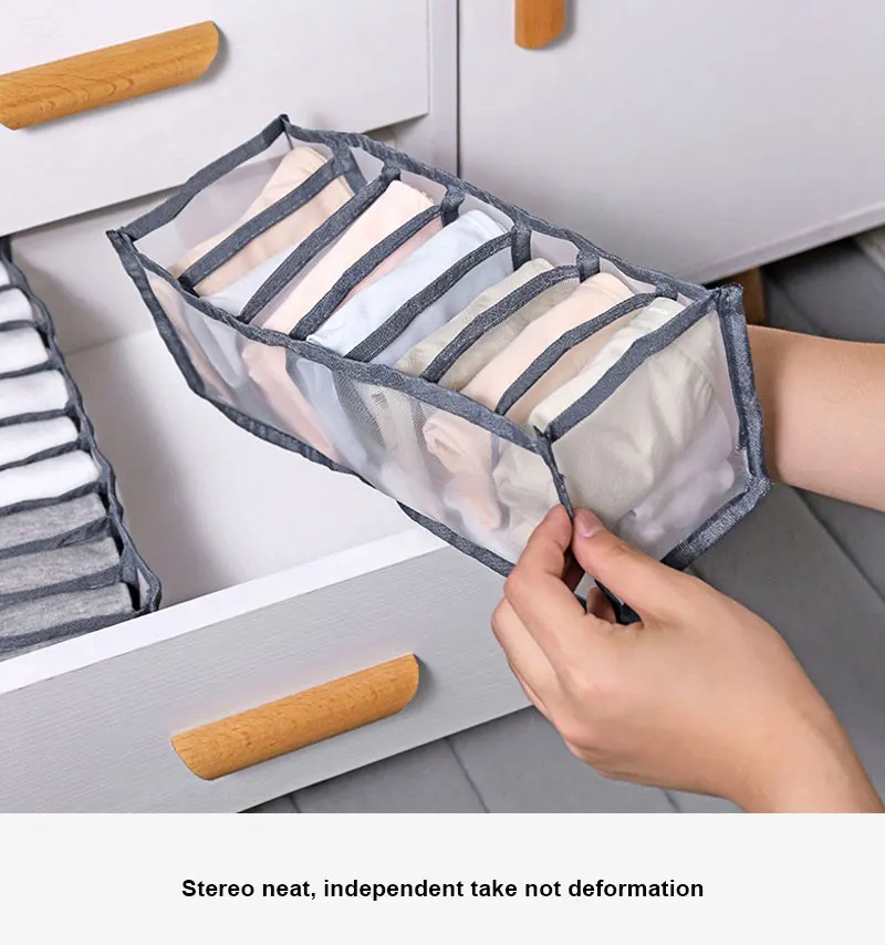 Description Picture 5 of itemUnderwear Storage Box Socks Organizer Drawer Storage Separate Box Wardrobe Clothes Pants Division Multigrid Drawer