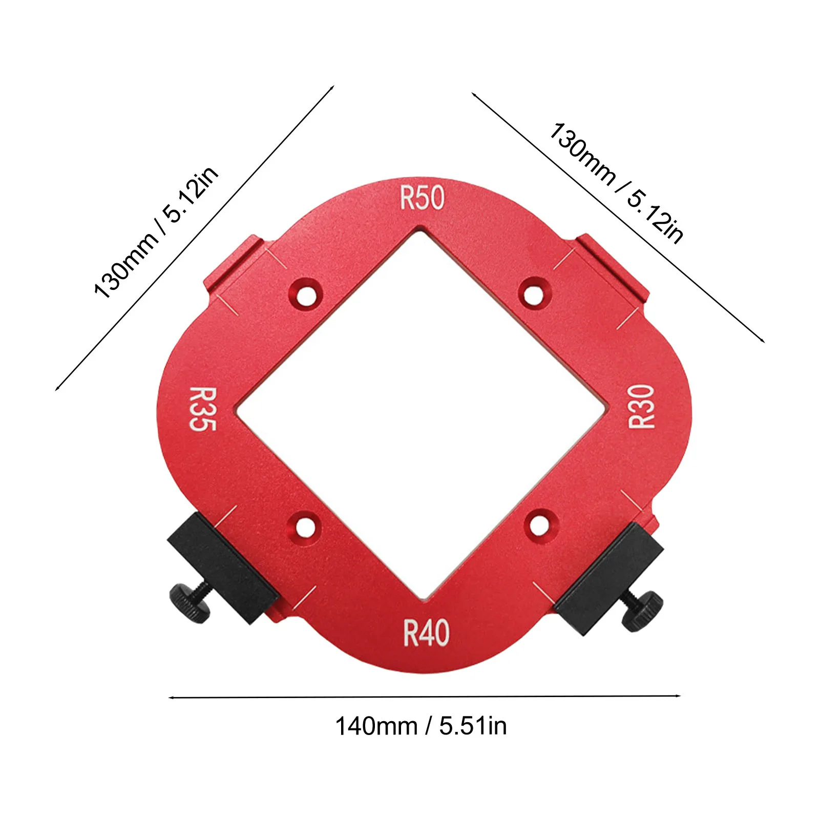 Corner Radius Template 4 in 1 Round for Positioning Bit Jig Router Trimming Machine Woodworking Router Round Corner Template