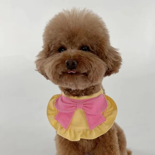 INS 개 쥬얼리 귀여운 활 애완 동물 턱 받이