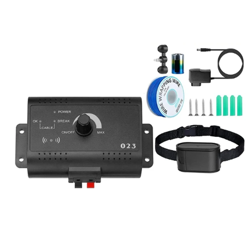 

Invisible Wireless Electric Dog Fence System Outdoor Dog Training Remote Control Beep Dog Shock Collar Electric Black US Plug