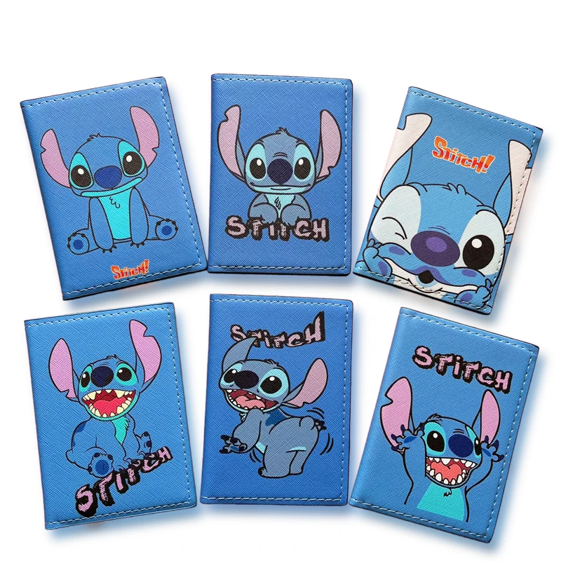 Custodia Per Passaporto Disney Stitch Porta Passaporto Da Viaggio In Pelle Per Uomo Porta Biglietti Da Visita Funzione Ragazzi Con 3 Portacarte