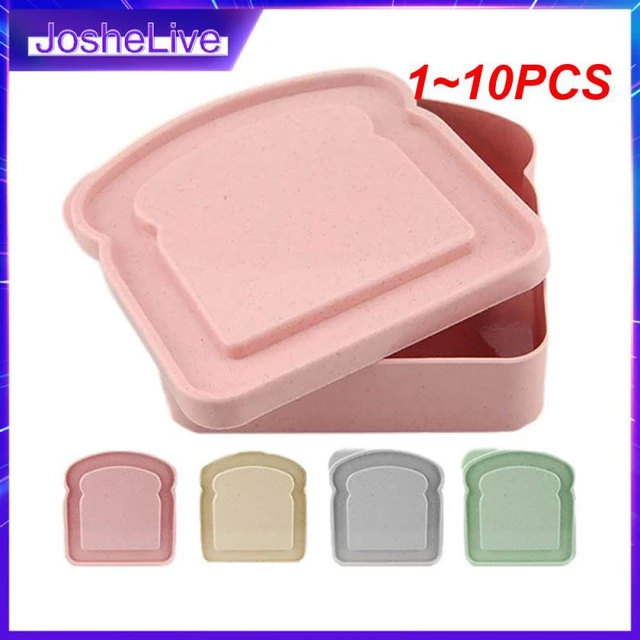 1pc Silicone Lunch Box, Minimalist Solid Color Pink Lunch Box For
