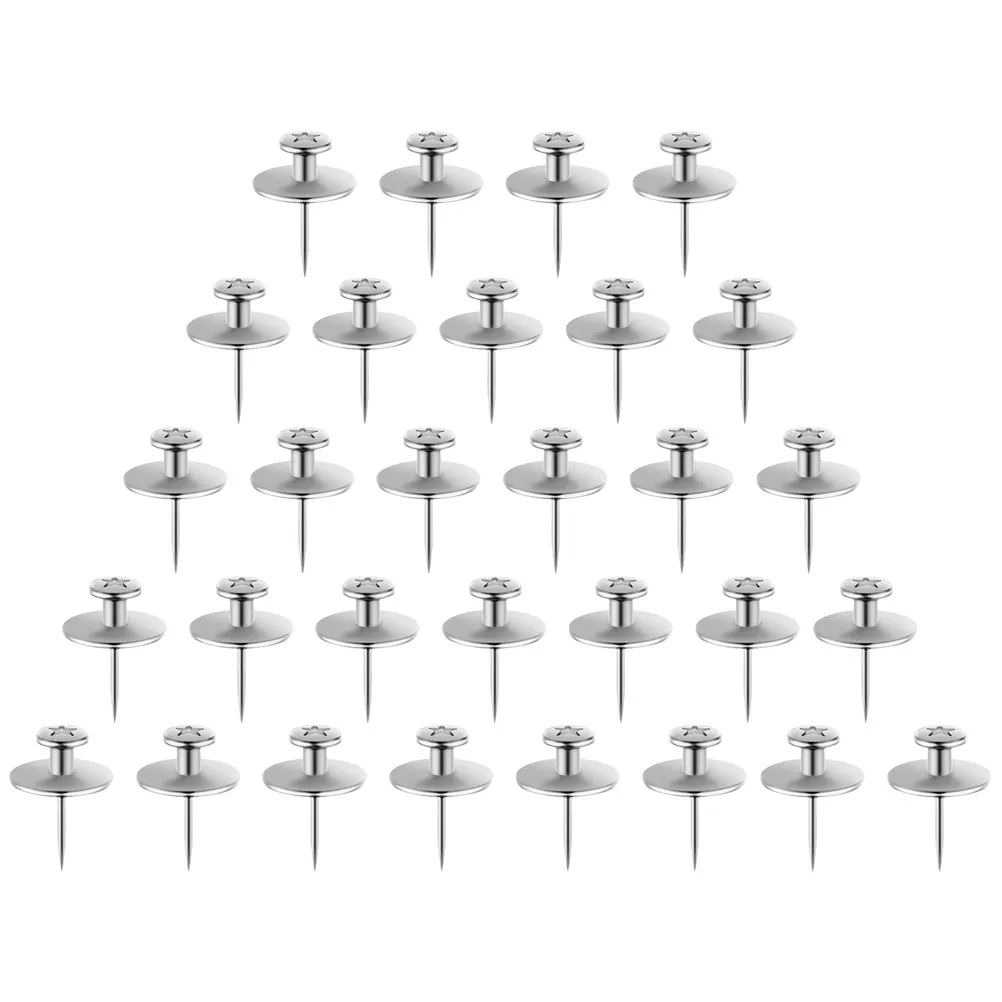 30Pcs 아연 합금 압정 컴팩트 소형 푸시핀 다기능 플랫 탑 디자인 게시판 게시판 지도 위치 표시용