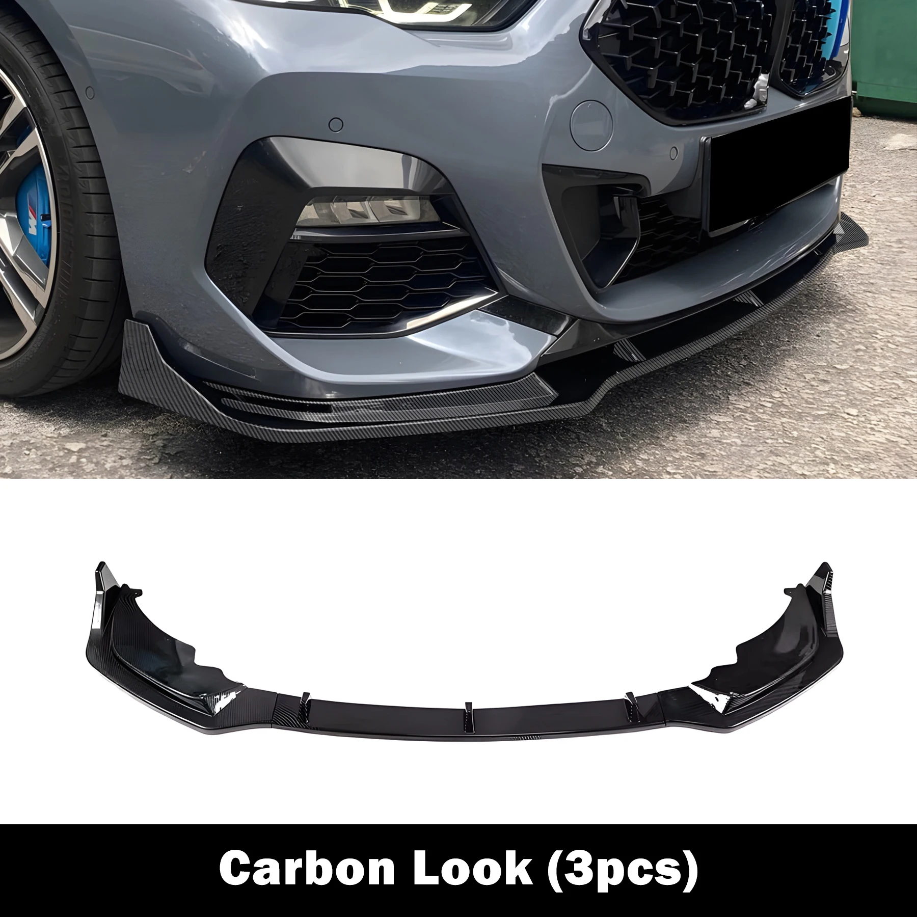 Für BMW 2er F44 Frontspoiler Splitter + Heckspoilerlippe