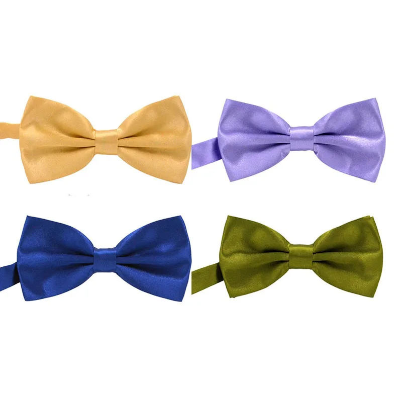

Blue Green Adult Bow Tie Men's Polyester Silk Purple Bright Casual Multi Color Bow Tie