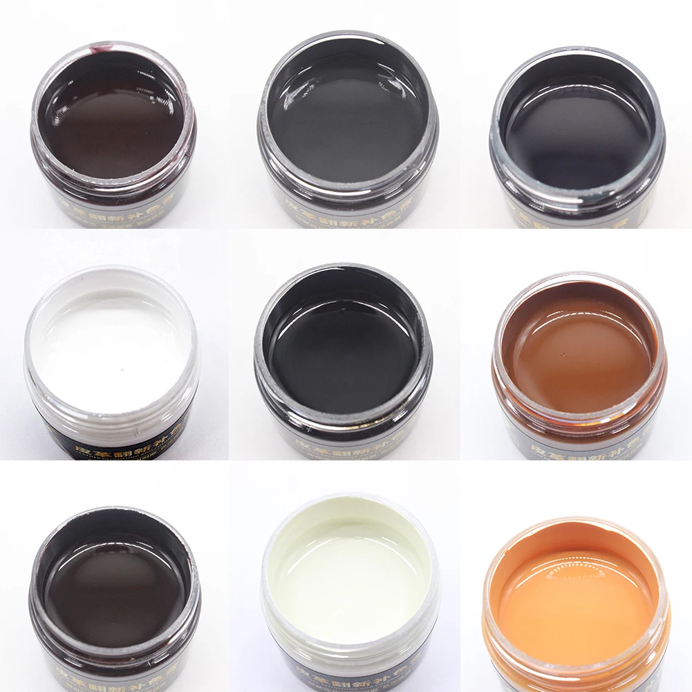 50ml Leather Paint Painting Leather Bag Sofa Shoes and Clothes Free Sponge and Gloves Acrylic Paint Repair Cream