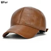 2025 Adjustable Men's Genuine Cowhide Leather Baseball Cap for Fall Winter Outdoor Sports Hat Men Real Cowhide Leather Caps 1