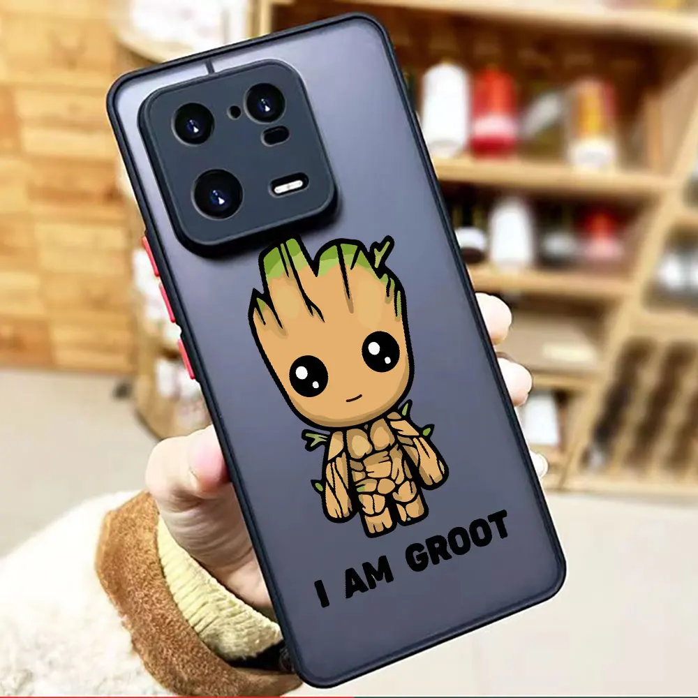 thumbnail image 1 of Funda mate para Xiaomi 13 12 12S 12T 11 11T 10 10T 10S 9 6X 5X PRO LITE 5G Funda Coque Capa Funda Marvel Comics Groot, 1 of 5