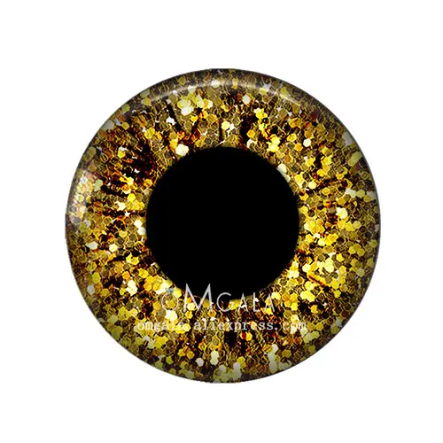 5 Pairs Gliter Doll Eyes Dragon Cat Animals Eye Pattern 8mm-40mm Round Glass Cabochon Dome Demo Flat Back Making Findings