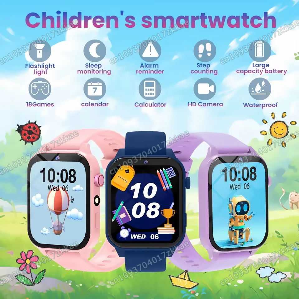 2026 New Kids Camera Smart Watch Kids Games Sleep Monitor Flashlight Alarm Clock Boy Girl Gift Children Partner Smartwatch HW12 1