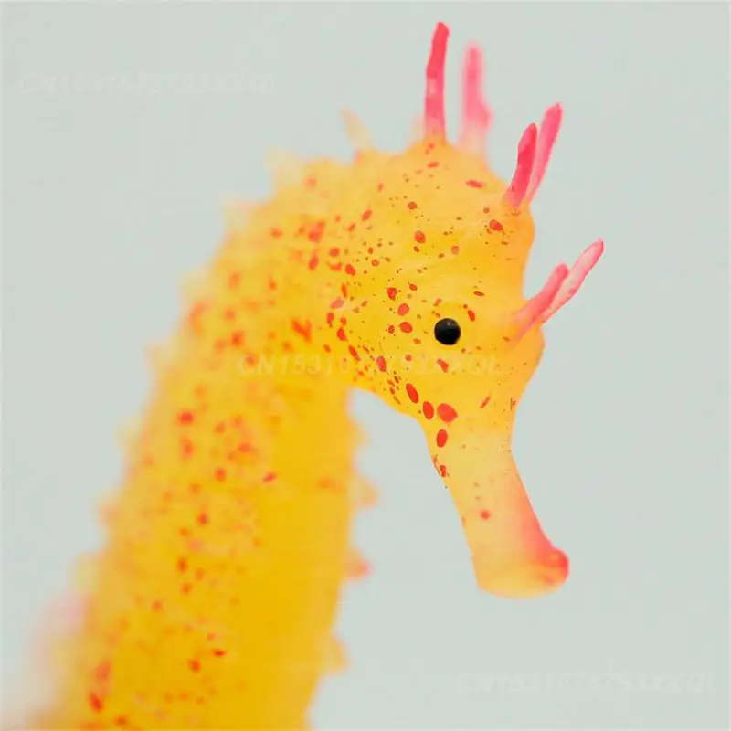 Fish Tank Decorations 1/2PCS Artificial Hippocampus Landscaping Silicone Tank Decoration Decoration Accessories Luminous Seahorse Night Luminous fish tank ornaments,aquarium ornaments