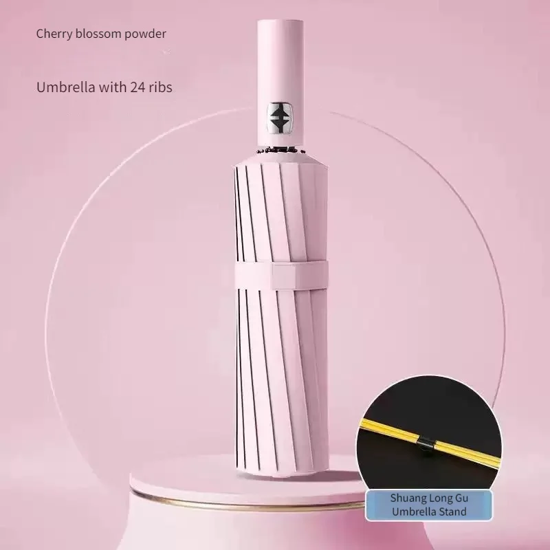 Weather-Resistant Automatic Umbrella with 24-Bone Design - Available in a Range of Colors