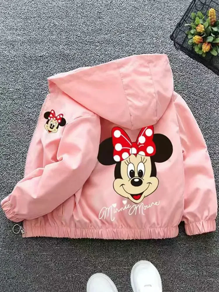 Children Outerwear Baby Girls Coat Cartoon Frozen Elsa Mickey Minnie Spring Autumn Boys Outerwear Zipper Clothes Jacket Children Hooded Kids Pajama
