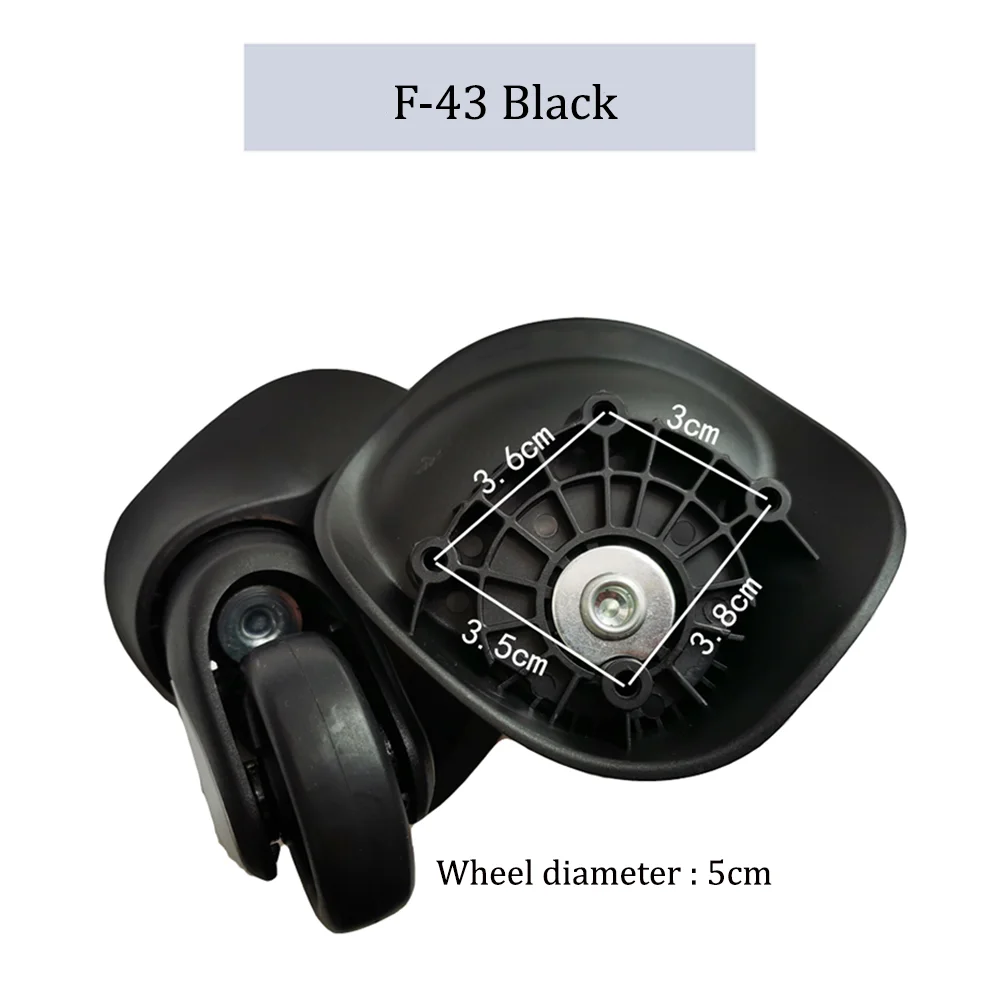 For BENLUN F-43 Nylon Luggage Wheel Trolley Case Wheel Pulley Sliding Casters Universal Wheel Repair Slient Wear-resistant