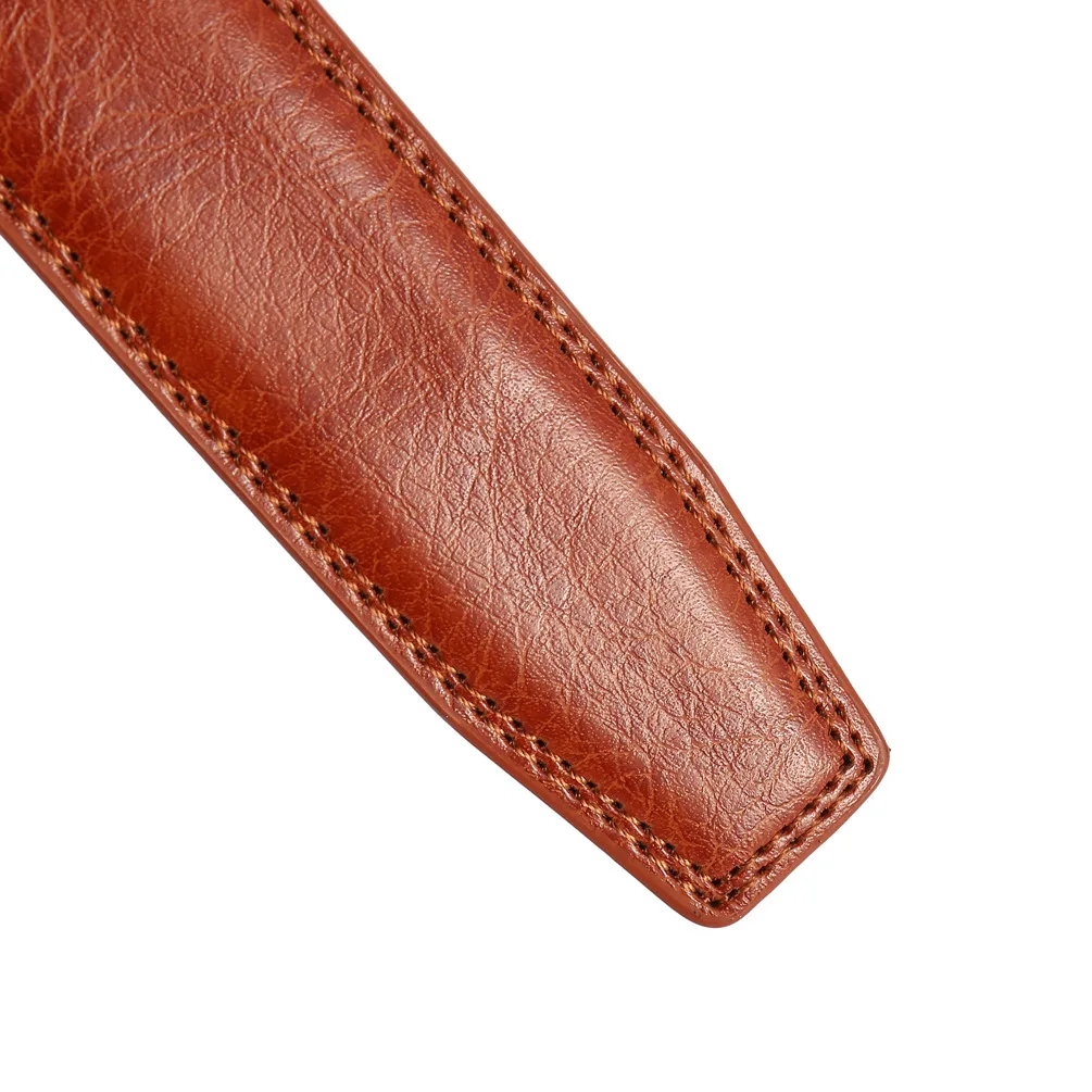 Luxury 3.1cm Width High Quality Cowhide Leather Belt For Men Fashion Black Red Brown Men's Automatic Belt Without Buckle