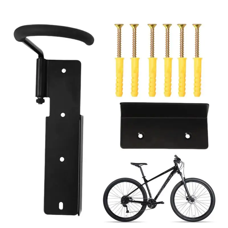 

Bike Hanger Hook Rotatable Bicycle Storage Parking Hanger With Screw Outdoor & Indoor Space-Saving Bike Stand Universal Metal