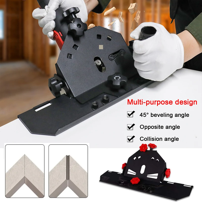 45 Degree Ceramic Tile Chamfering Machine Aluminum Alloy for 115/125 Type Angle Grinder Chamfer Bracket Stone Wood Tile Cutter 1000w 220v electric chain saw angle grinder woodworking glass stone grinding machine with angle grinder chainsaw attachment