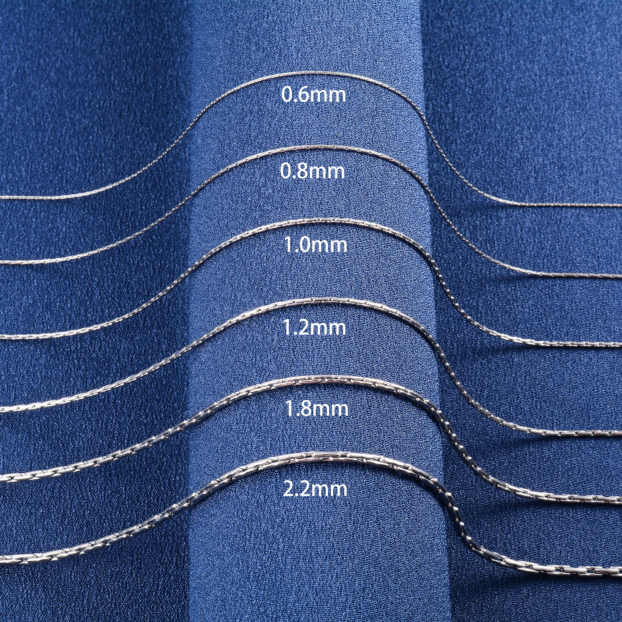 Thin Necklace Cable Chain at Neck 316l Stainless Steel for Women Men Silver Color Necklace Waterproof Jewelry Accessories_voghion.com