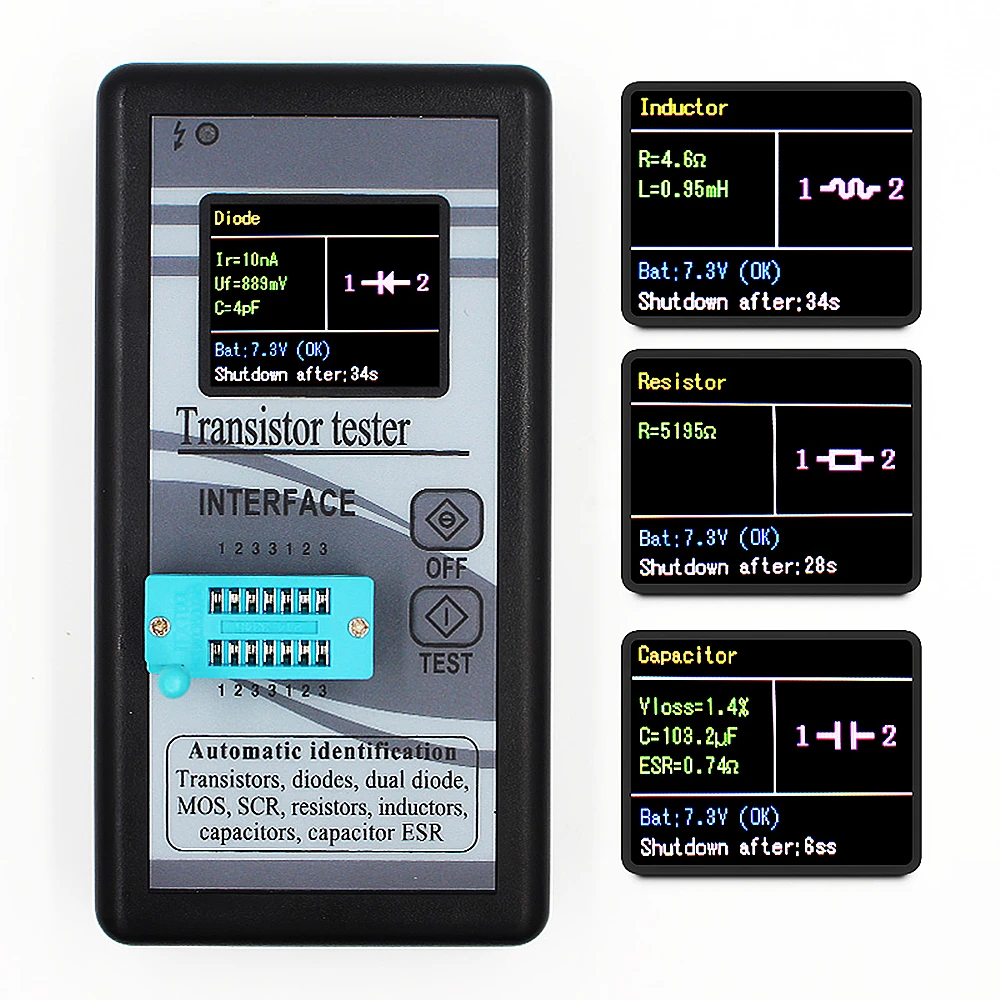 tft lcd diodo resistor esr capacitância indutor lcr medidor