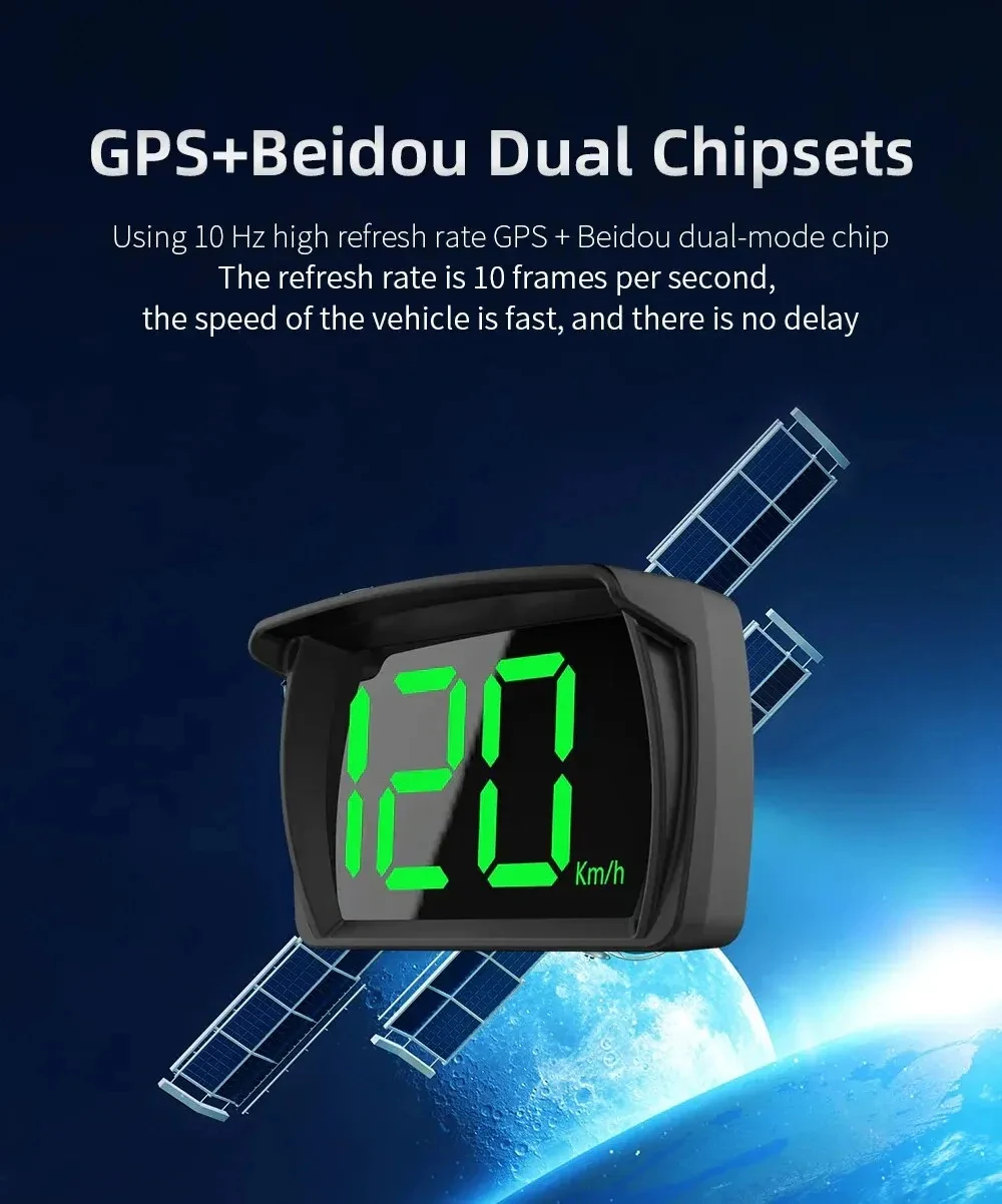 Head Up Display Y03 Car GPS HUD Head Up Display Universal Digital Speedometer Projector Km/h Big Font Speed Meter Displayer Auto Electronic Part