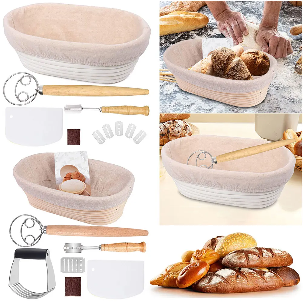 Sourdough-Bread-Basket-Set-with-Linen-Insert-Professional-Proofing ...