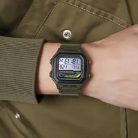 Skmei hommes militaire compte à rebours chronographe mâle montre-bracelet numérique 5Bar étanche montre pour hommes horloge rétro-éclairage haut montre de Sport 3
