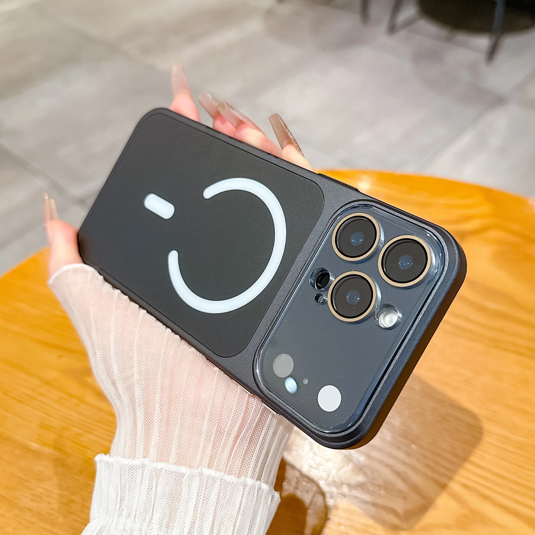 Luxury Nano Glass Magnetic Phone Case with Lens Protection and Wireless Charging Capability
