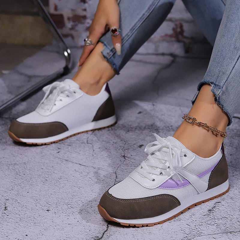 Fashion Mixed Color Running Shoes for Women Breathable Mesh Casual Sneakers Woman 2025 Spring Lightweight Comfort Walking Shoes 5